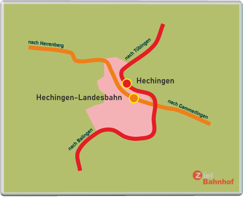 Hechingen Hechingen-Landesbahn nach Gammertingen nach Herrenberg nach Tübingen nach Balingen